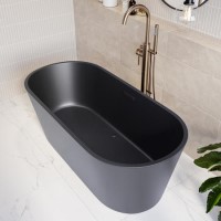 ONLY OPENED - Matt Black Freestanding Double Ended Bath 1590 x 740mm - Sydney