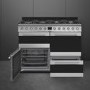 Refurbished Smeg Symphony SYD4110-1 110cm Dual Fuel Range Cooker Stainless Steel