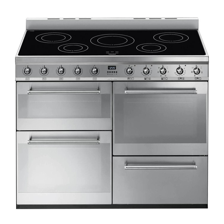 Smeg SYD4110I Symphony 110cm Electric Range Cooker with Induction Hob - Stainless Steel