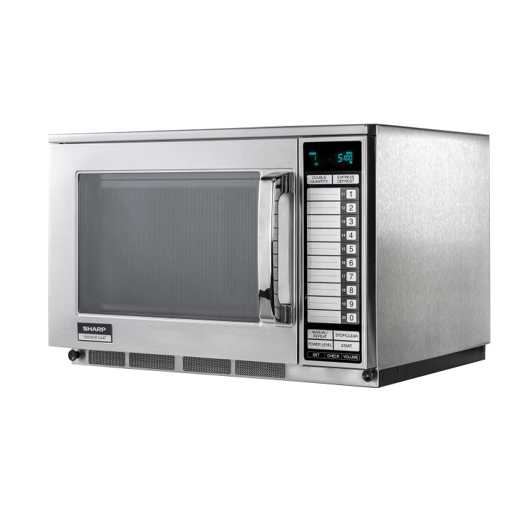 Sharp R24AT 1900W Commercial Microwave - Programmable - 3 Years Full Onsite Warranty