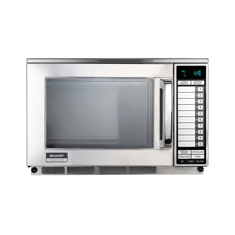 Sharp R24AT 1900W Commercial Microwave - Programmable - 3 Years Full Onsite Warranty