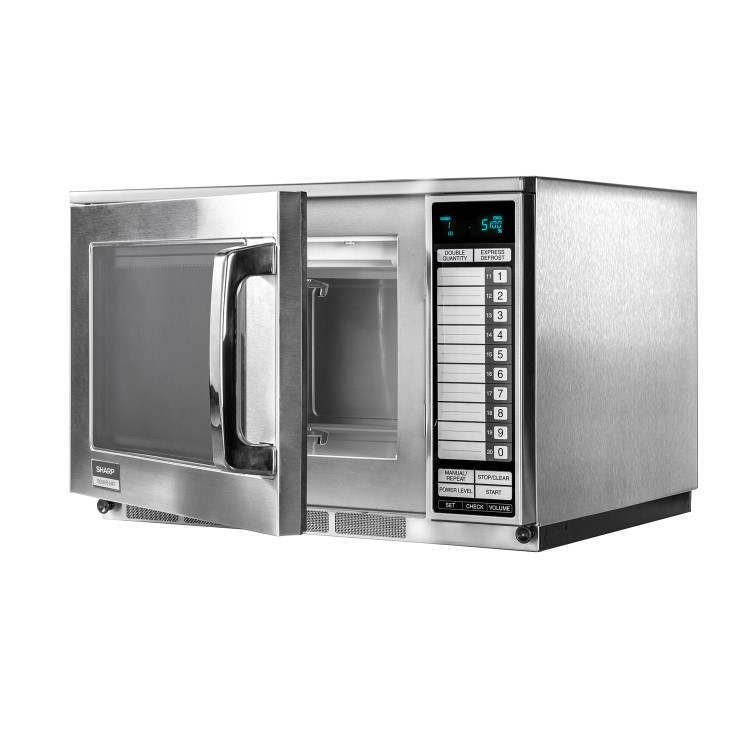 Sharp R24AT 1900W Commercial Microwave - Programmable - 3 Years Full Onsite Warranty