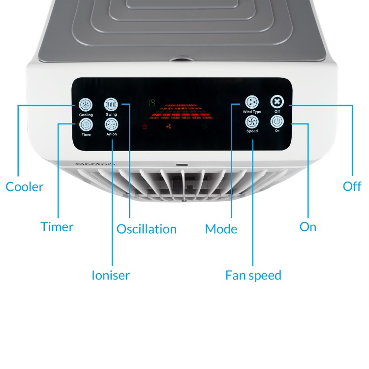GRADE A3 - Slim40iH 40L Slim Humidifier Evaporative Air Cooler and Antibacterial Air Purifier for areas up to 45 sqm