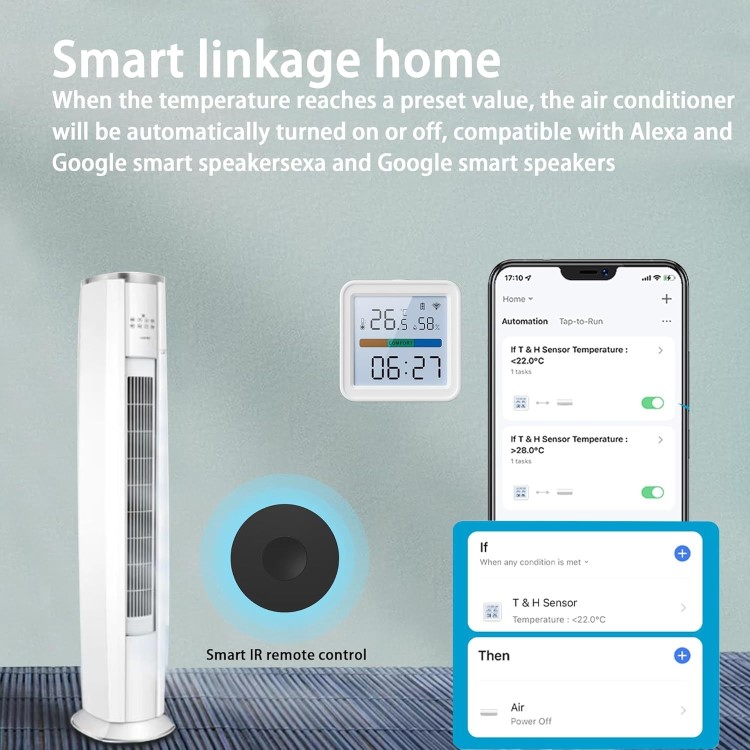 Tuya Smart WiFi Universal IR Remote Control with Temperature & Humidity Sensor