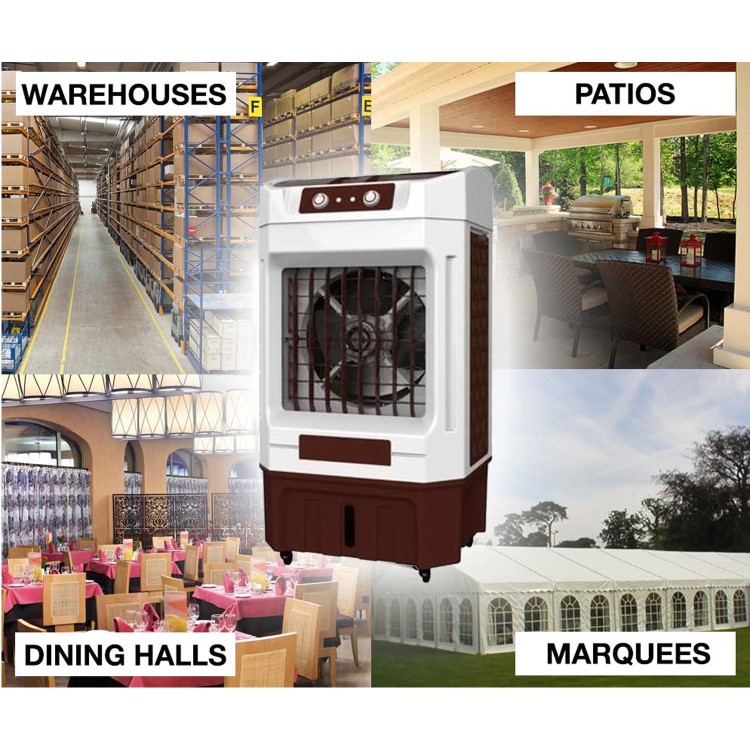 GRADE A1 - electriQ Storm80E 80L Evaporative Air Cooler for areas up to 90 sqm