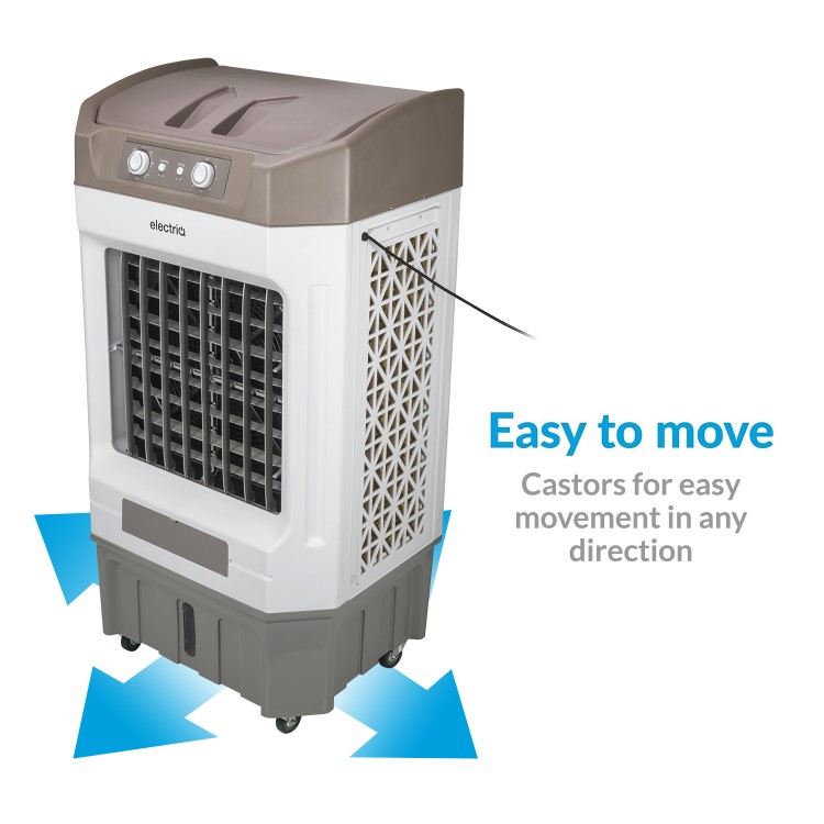 GRADE A1 - electriQ Storm80E 80L Evaporative Air Cooler for areas up to 90 sqm