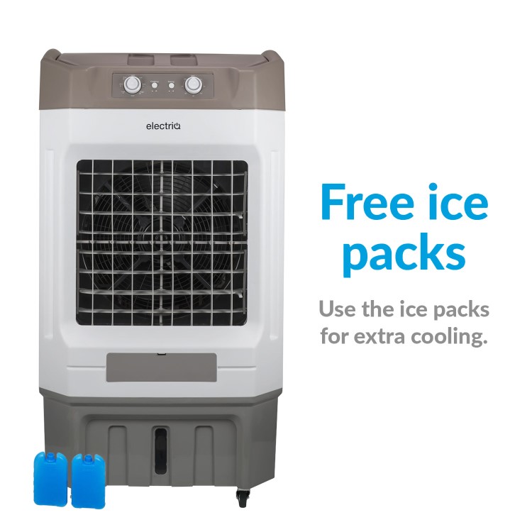 GRADE A1 - electriQ Storm80E 80L Evaporative Air Cooler for areas up to 90 sqm