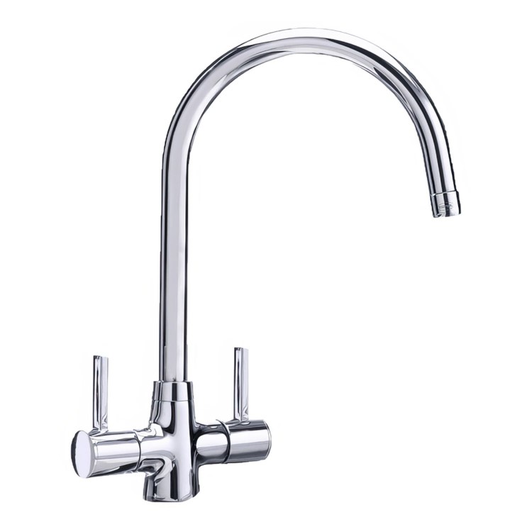 Carron Phoenix Alba Dual Lever Kitchen Mixer Tap - Chrome