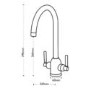 Carron Phoenix Dante Kitchen Mixer Tap - Brushed Nickel