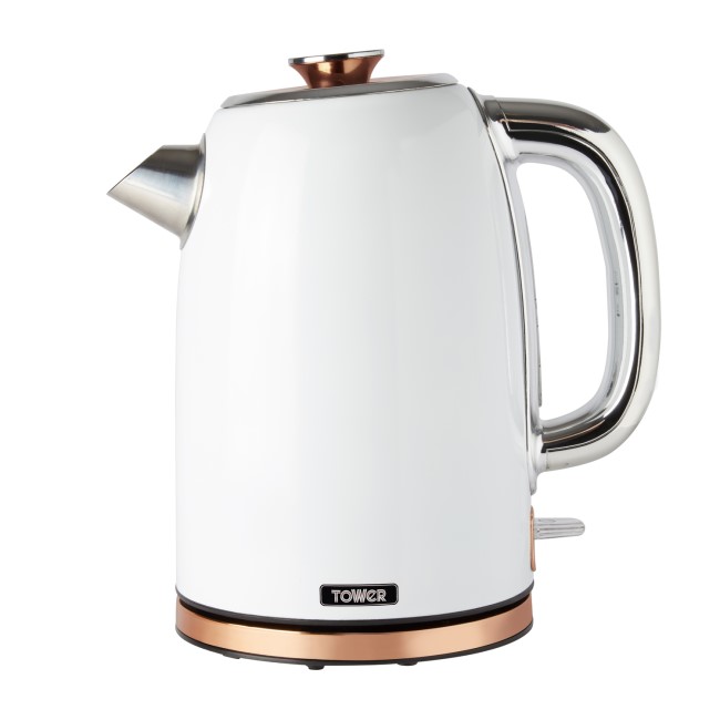 Tower T10023W 1.7L Jug Kettle - Rose Gold & White