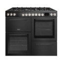 T100MCDFRCB Tesla 100cm Dual Fuel Range Cooker - Black