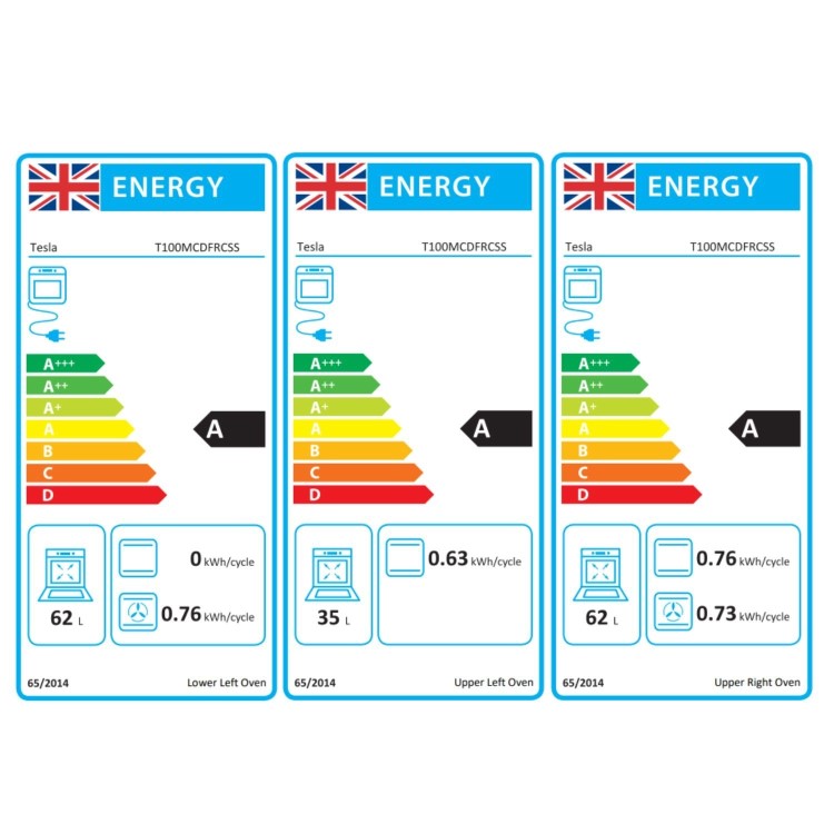 Tesla 100cm Dual Fuel Range Cooker - Stainless Steel