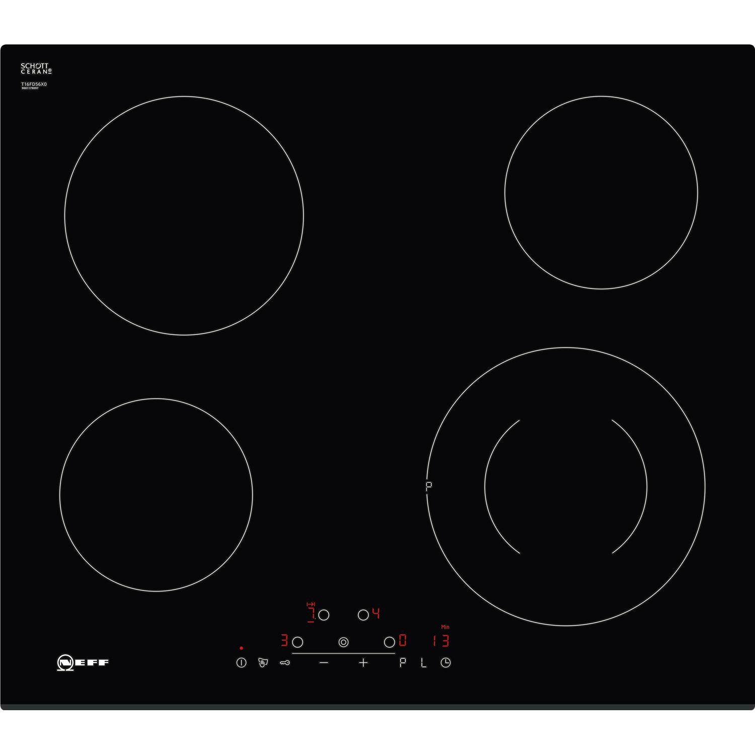 Neff N70 60cm 4 Zone Touch Control Ceramic Hob with Bevelled Edge