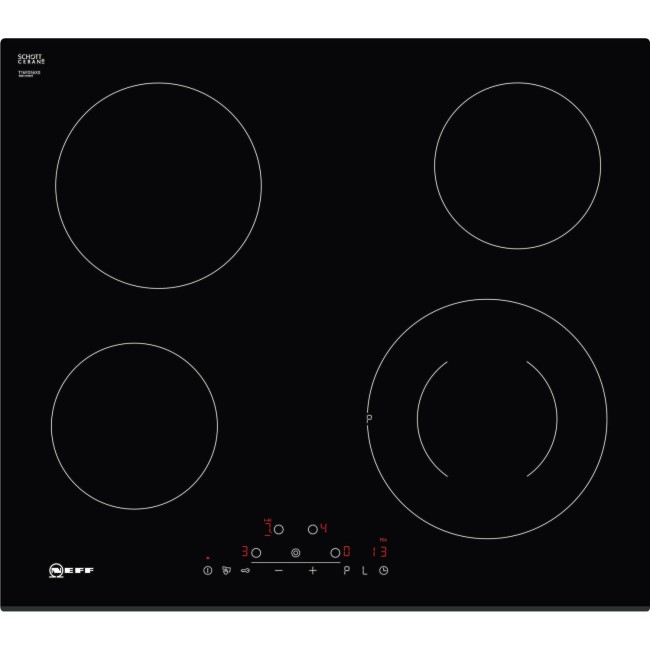 Neff N70 60cm 4 Zone Touch Control Ceramic Hob with Bevelled Edge