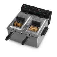 Tower T17007 3L Dual Deep Fat Fryer - Stainless Steel