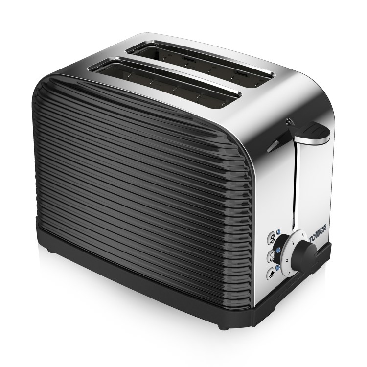 Tower T20007 Linear 2 Slice Toaster - Black