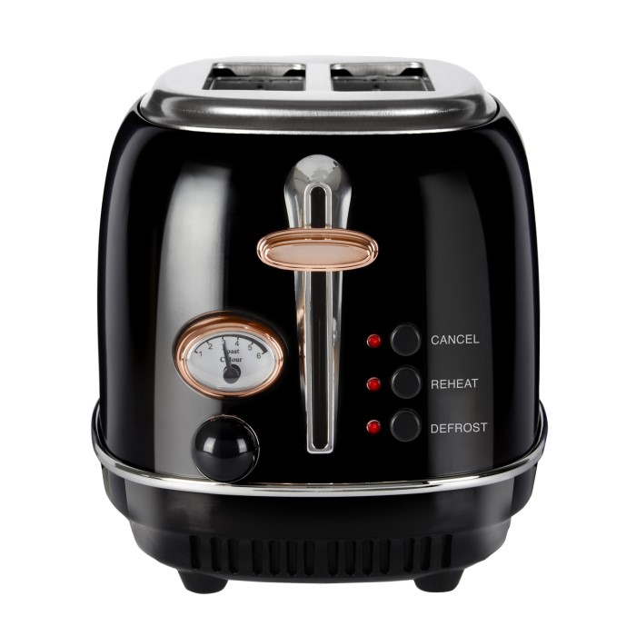 Tower T20016 2 Slice Toaster Rose Gold & Black Appliances Direct