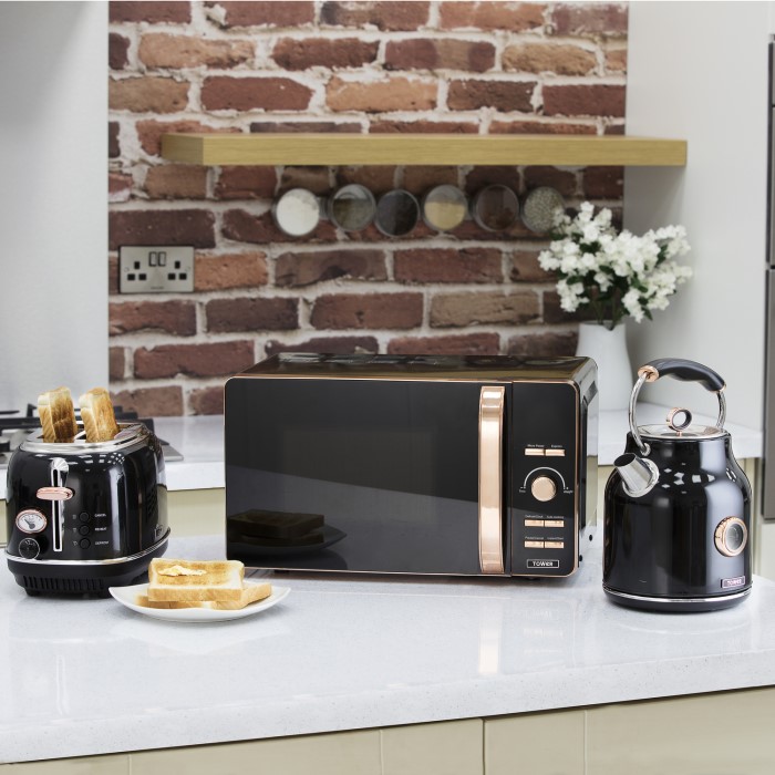 Tower T20016 2 Slice Toaster Rose Gold & Black Appliances Direct