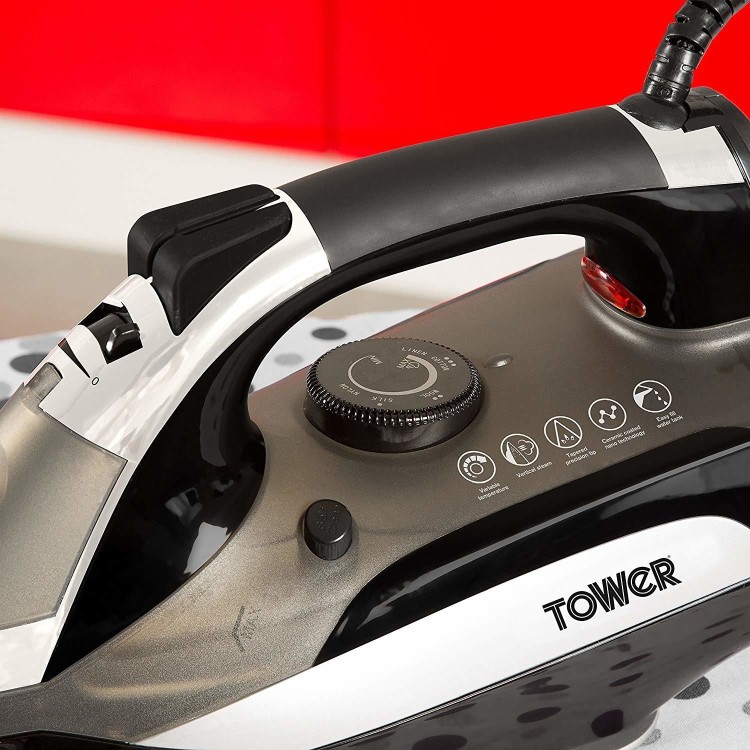 Tower T22001 CeraGlide 3000W Turbo Iron - Black