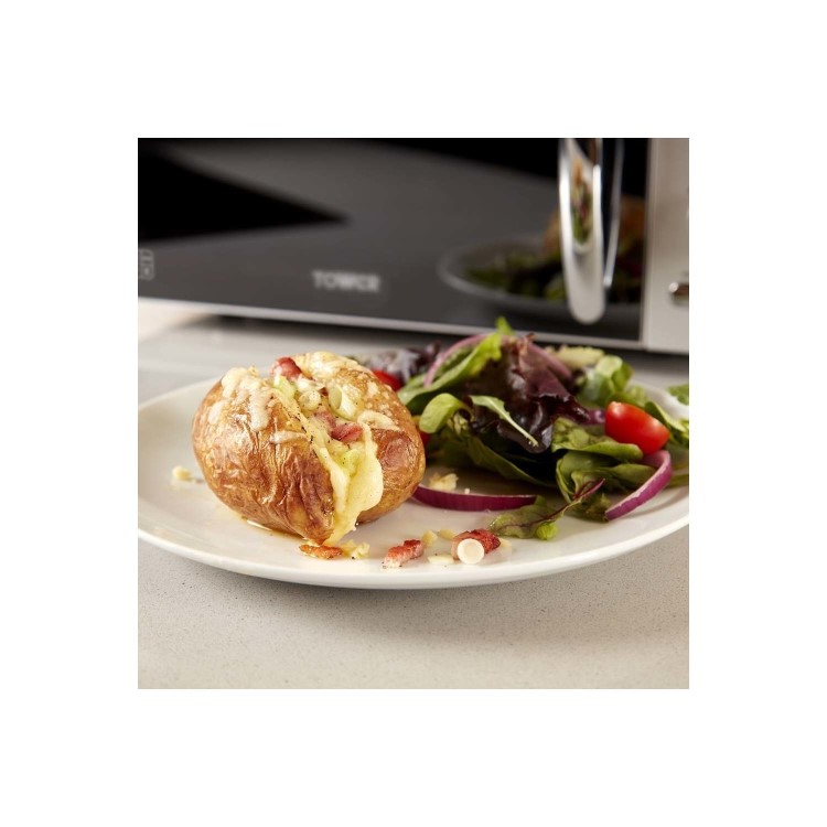 Tower T24019S 800W 20L Freestanding Microwave - Silver