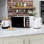 Tower T24020W 20L 800W Freestanding Microwave - Rose Gold And White
