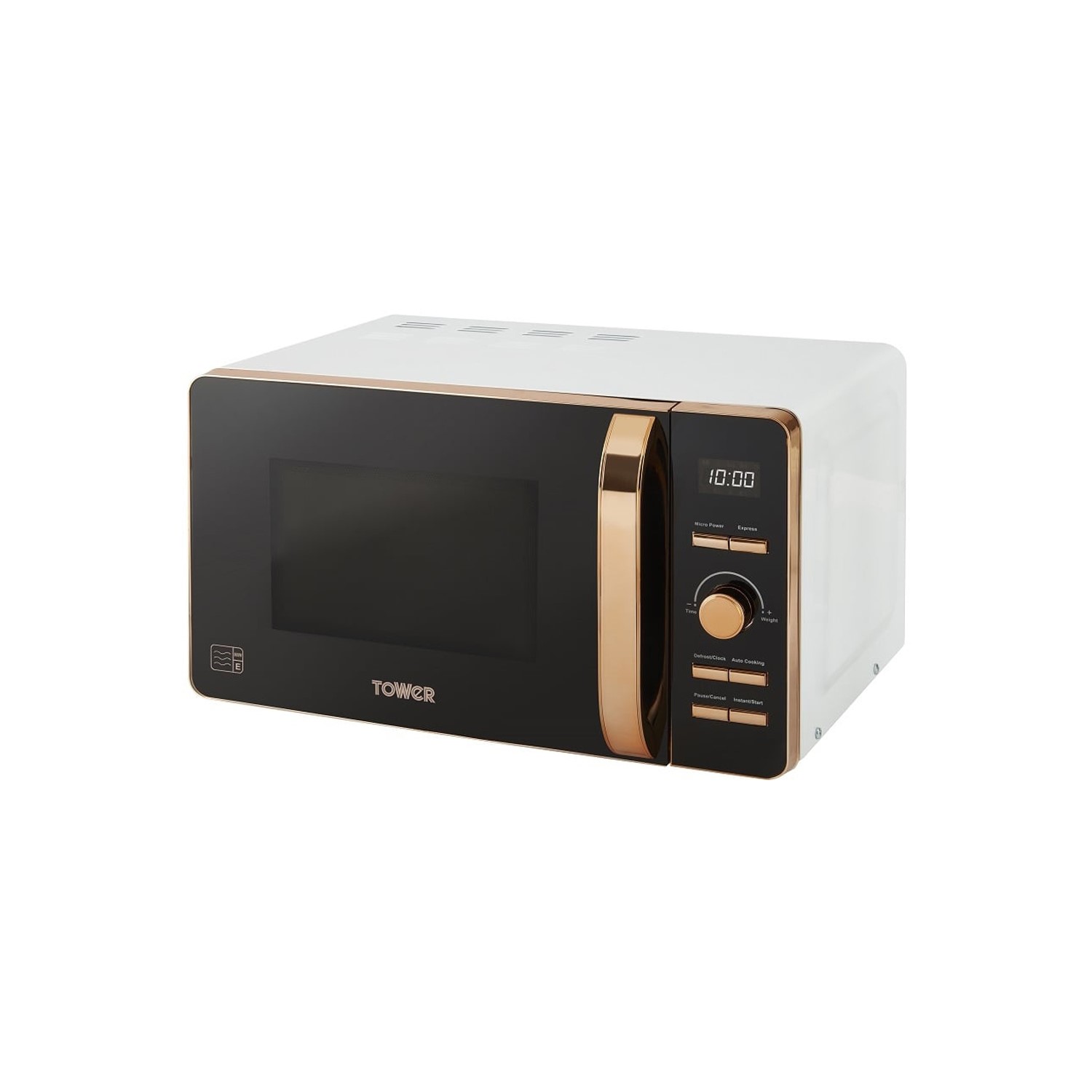 tower rose gold and black microwave