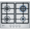 Neff T26BB59N0 58cm Four Burner Gas Hob With Cast Iron Pan Stands - Stainless Steel
