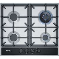 Refurbished Neff T26DA59N0 59cm Four Zone Gas Hob Stainless Steel With Cast Iron Pan Stands