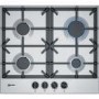 GRADE A1 - Neff T26DS49N0 59cm Four Zone Gas Hob Stainless Steel With Cast Iron Pan Stands