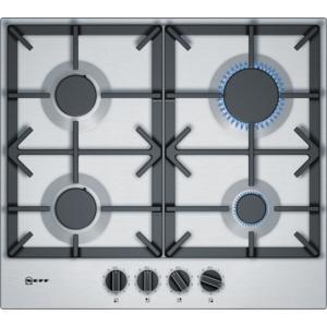 GRADE A1 - Neff T26DS49N0 59cm Four Zone Gas Hob Stainless Steel With Cast Iron Pan Stands
