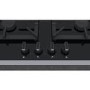 Neff T26TA49N0 61cm Four Zone Gas-on-glass Hob Black With Cast Iron Pan Stands