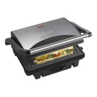 GRADE A1 - Tower T27009 Ceramic Health Grill & Griddle - Stainless Steel