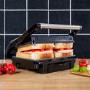GRADE A1 - Tower T27009 Ceramic Health Grill & Griddle - Stainless Steel