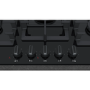 Neff T27CA59S0 75cm Five Zone Gas-on-glass Hob Black With Cast Iron Pan Stands