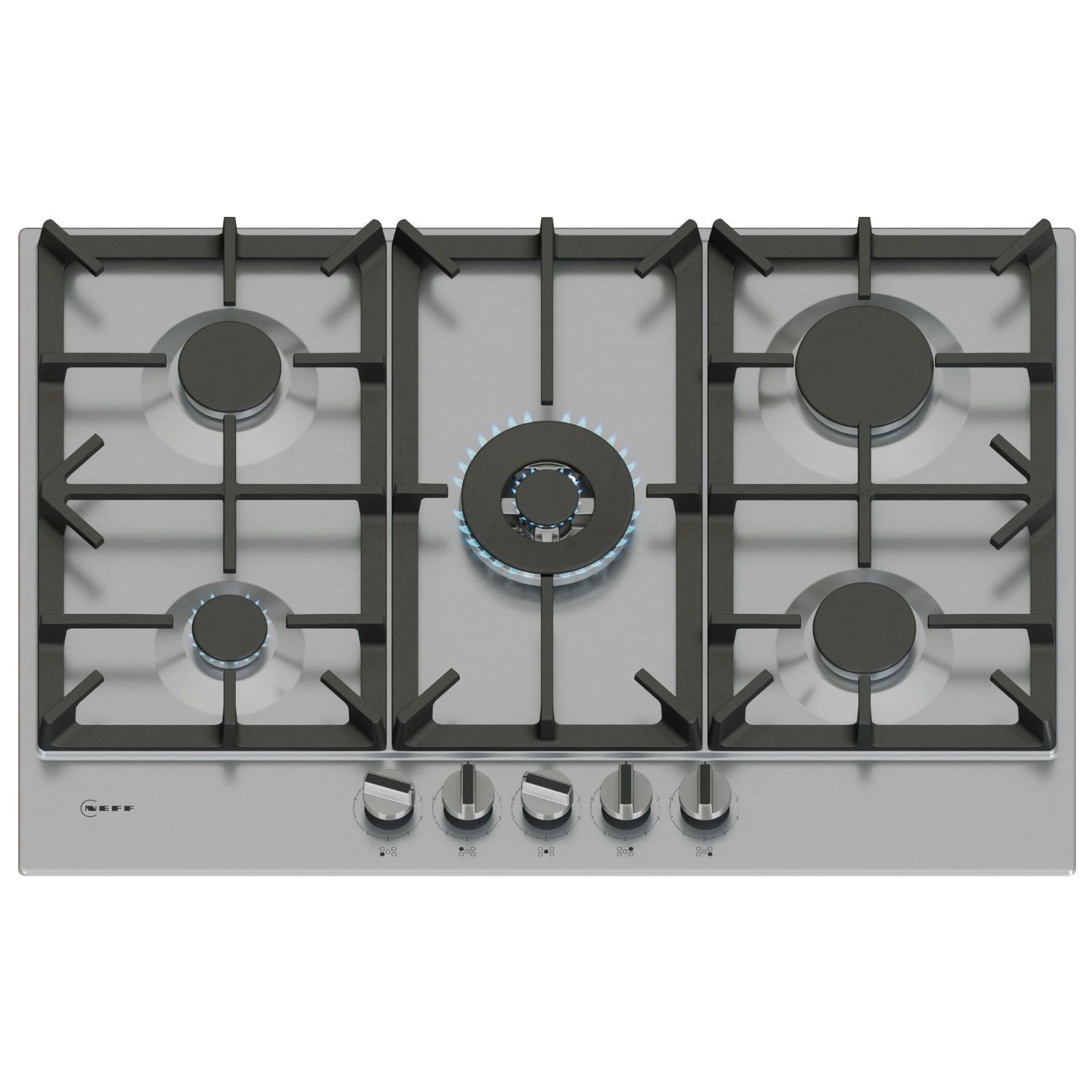 Neff N70 75cm 5 Burner Gas Hob - Stainless Steel
