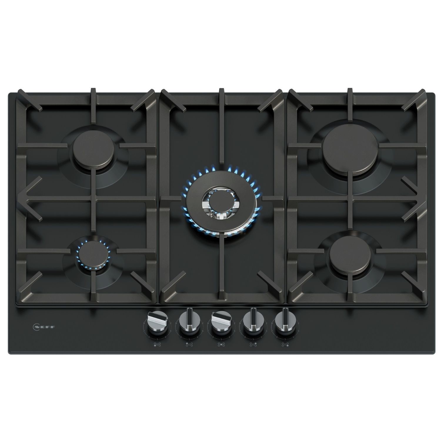 Neff N70 75cm 5 Burner Gas Hob - Black