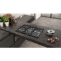 Neff T27DA79N0 N70 75cm Five Burner Gas Hob Stainless Steel With Cast Iron Pan Stands