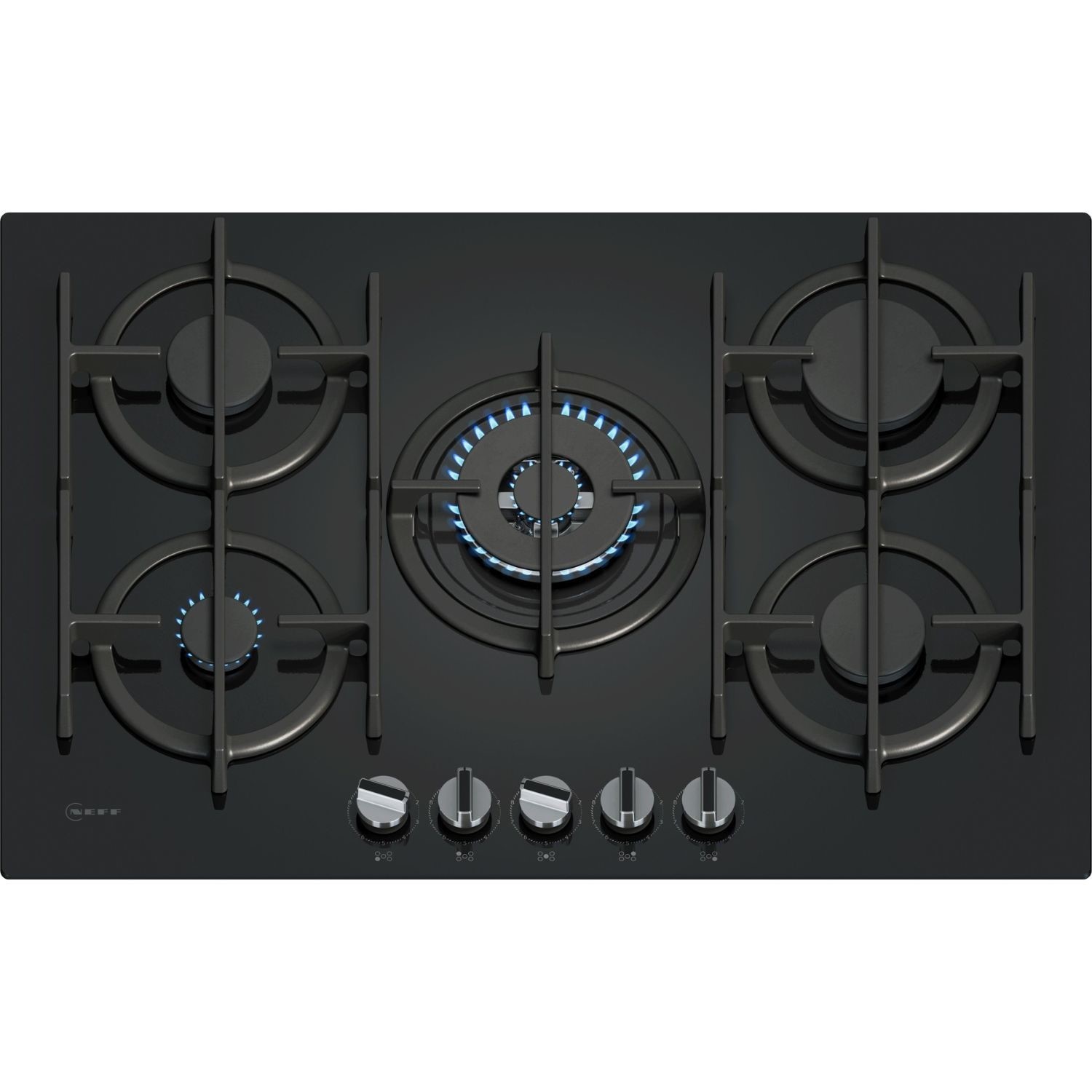 Neff N70 75cm 5 Burner Gas Hob Black T27PIQ4S0 Appliances Direct neff-n70-75cm-5-burner-gas-hob-black-t27piq4s0-appliances-direct