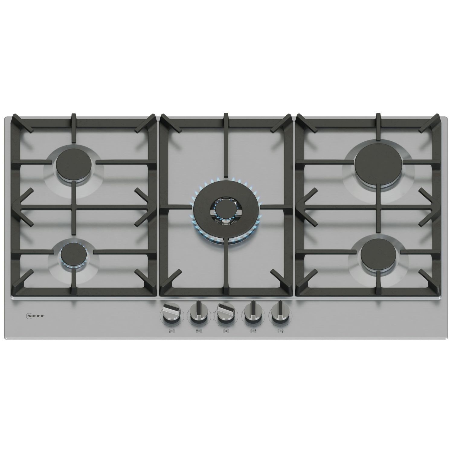 Neff N70 90cm 5 Burner Gas Hob - Stainless Steel