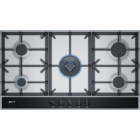 GRADE A3 - Neff T29DA69N0 N70 90cm Five Burner Gas Hob Stainless Steel With Cast Iron Pan Stands
