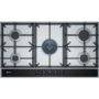 GRADE A3 - Neff T29DA69N0 N70 90cm Five Burner Gas Hob Stainless Steel With Cast Iron Pan Stands