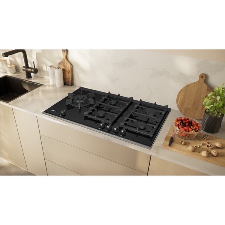 Refurbished Neff N90 90cm 5 Burner Gas Hob - Black