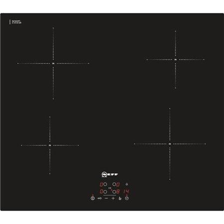 Neff T40B30X2 59cm Touch Control Four Zone Induction Hob Black