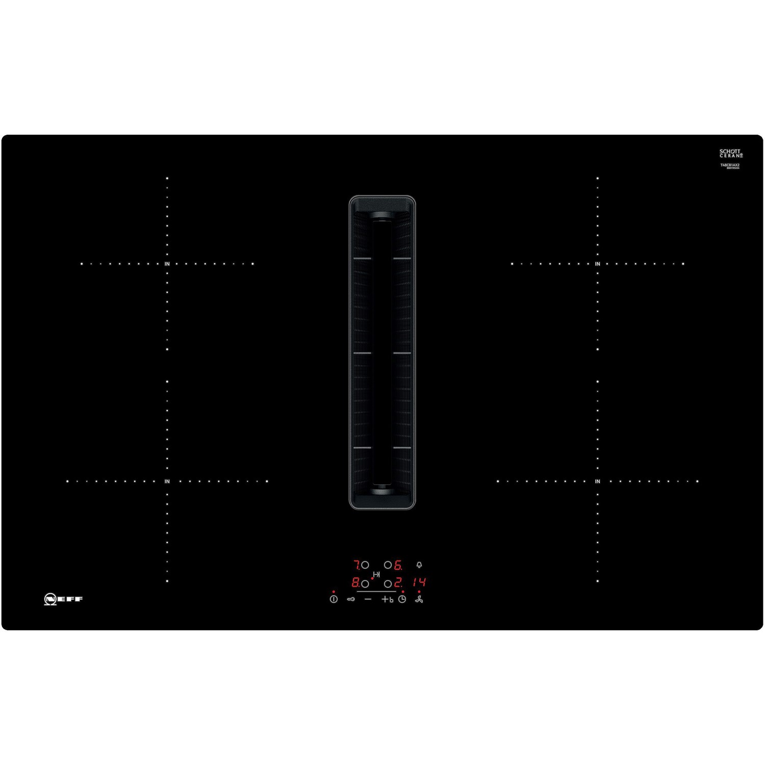Refurbished Neff N50 T48CB1AX2 80cm 4 Zone Venting Induction Hob