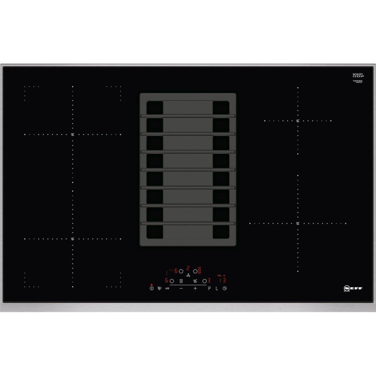 Neff T48TD1BN0 83cm Four Zone Venting Induction Hob - Black