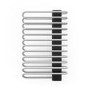 Heban and Soft White Vertical Bathroom Towel Radiator 780 x 500mm