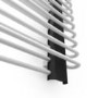 Heban and Soft White Vertical Bathroom Towel Radiator 780 x 500mm