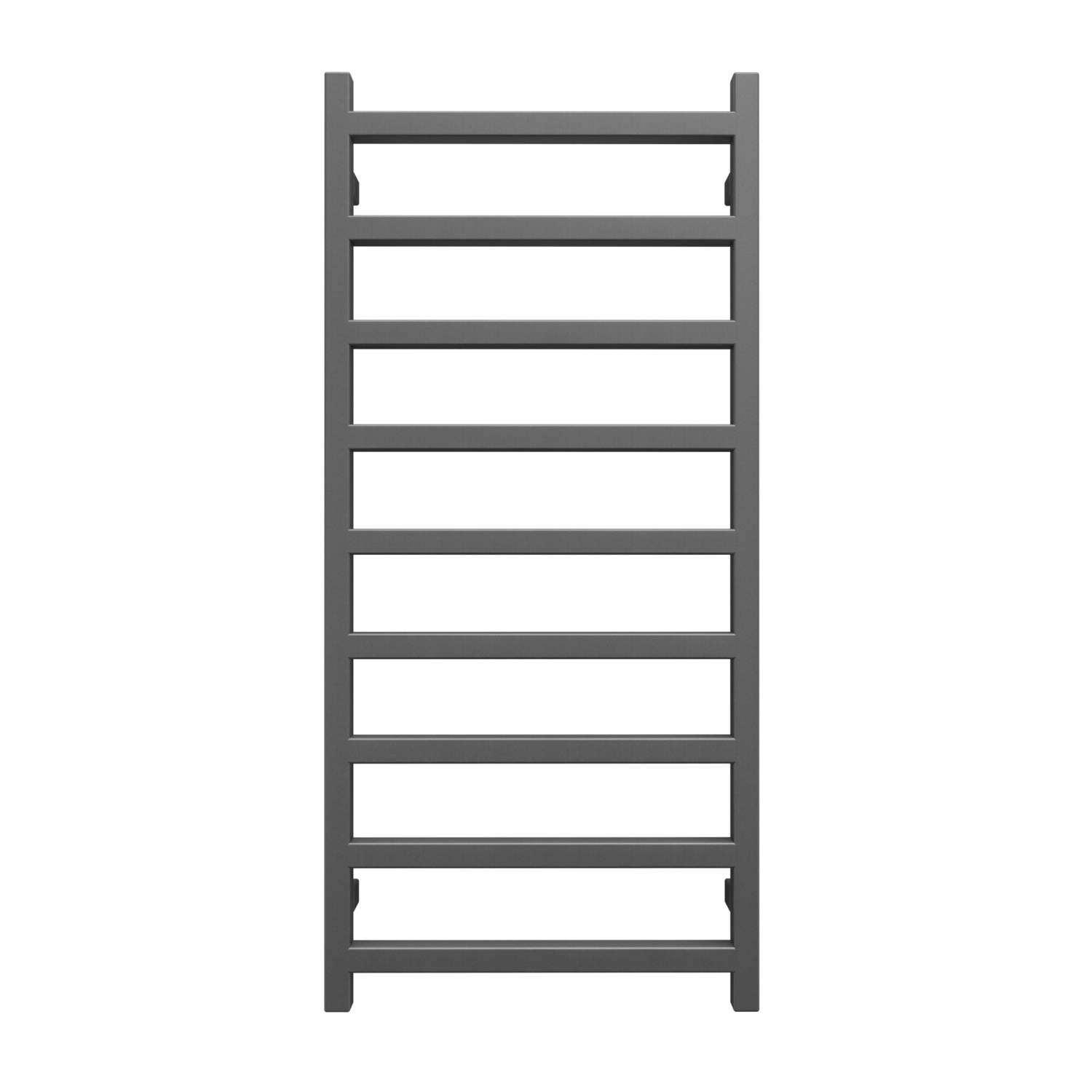 Graphite Vertical Bathroom Towel Radiator with Square Rails 1080 x