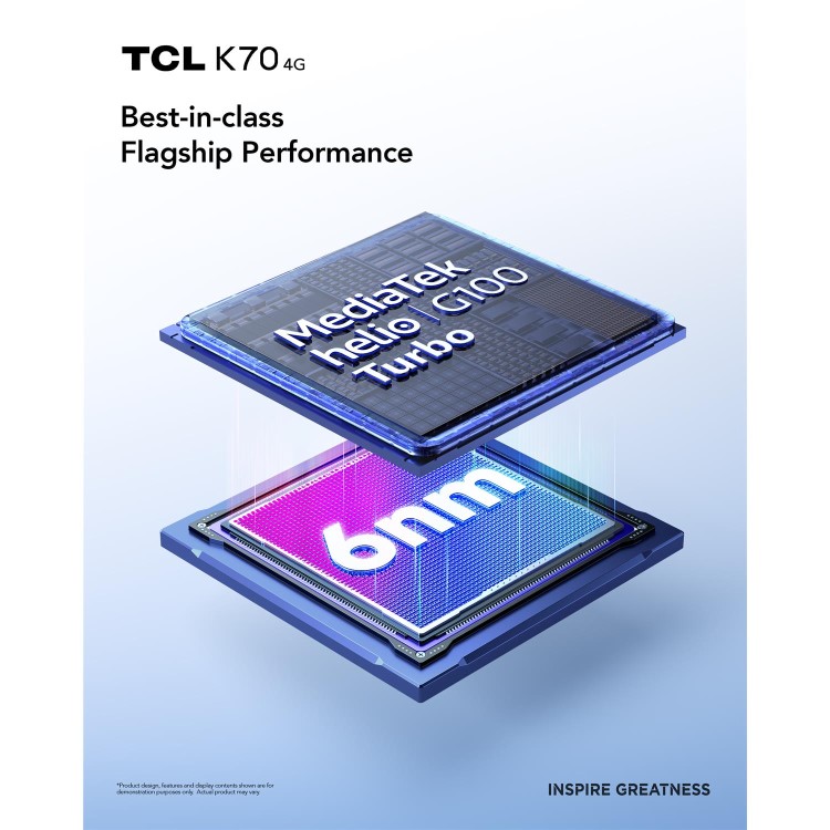 TCL K70 4G Stardust Blue 6.8" 128GB 4G Unlocked & SIM Free Smartphone