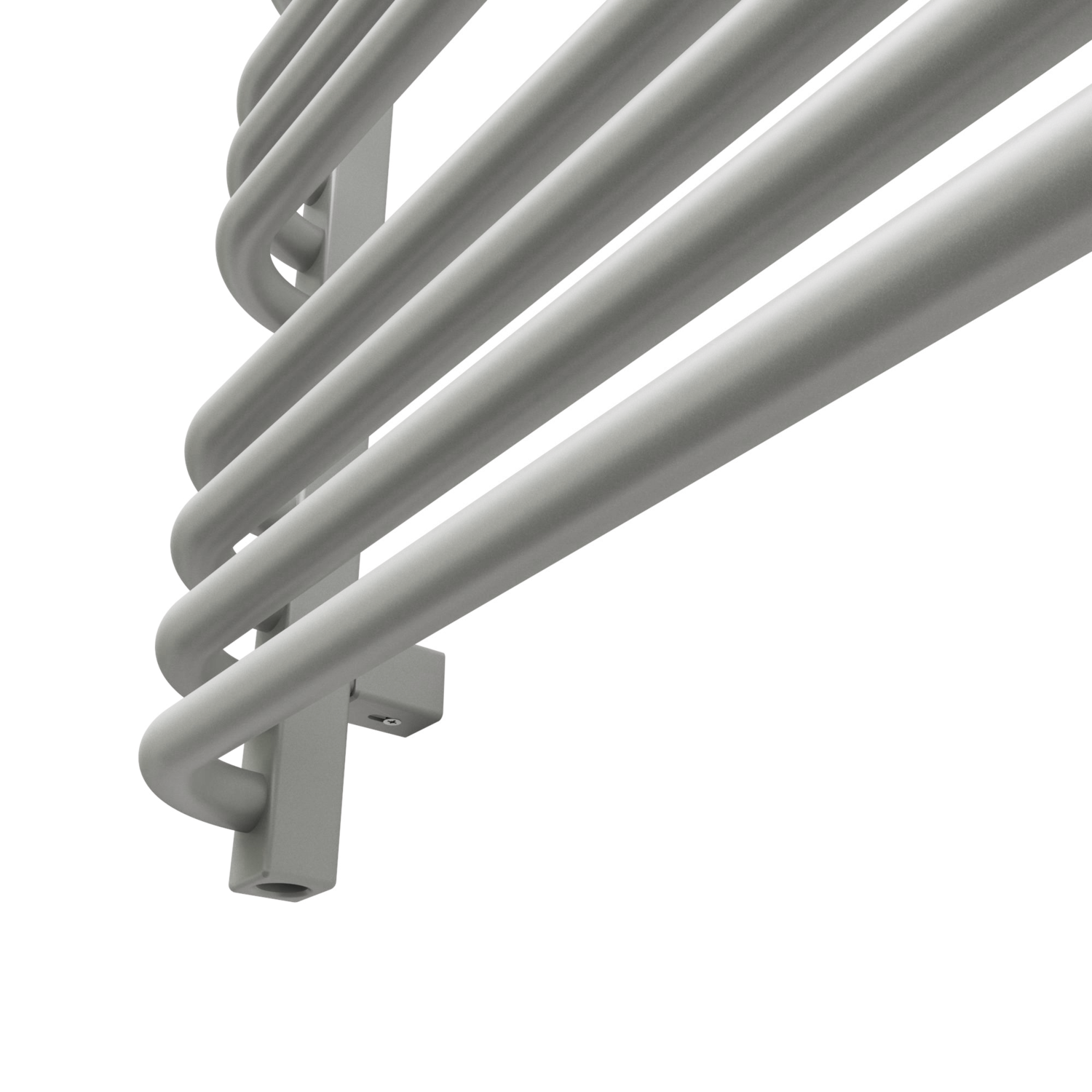 Grey Curved Vertical Bathroom Towel Radiator 1580 x 500mm T5252